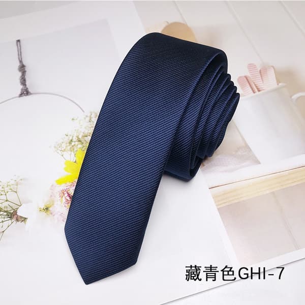Herrslipsar i olika färger, 5cm[YJD] navy blue