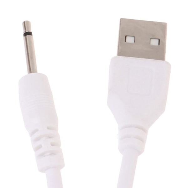 USB DC 2.5 Vibrator Ladeledning Kabel for Oppladbare Voksenleker Vibratorer (YJD) White