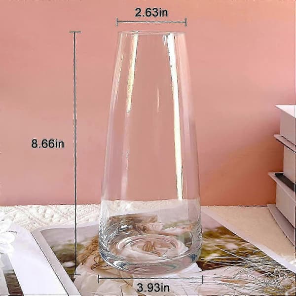Modern unik transparent glasvas för dekoration i sovrum och vardagsrum [YJD]