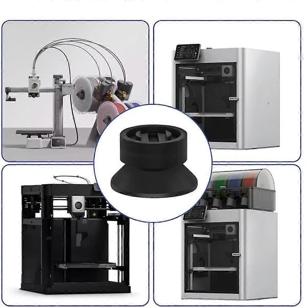 4 stk. silikone anti-vibrationsfødder til Bambu Lab X1/P1P/A1/A1 Mini, stødabsorberende fødder, 3D-printertilbehør[YJD] Black