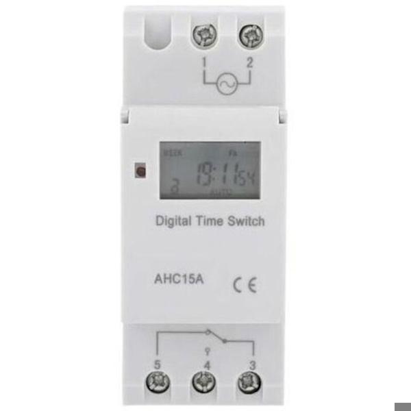 Veckovis LCD elektrisk programmerare med digital timer 15 A (220 V)