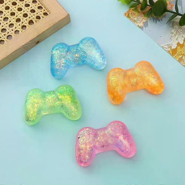 Saktekende Fidget-leke Glitter Squishy Stressball, Fleksibel Sensorisk Lindring for Barn og Voksne[YJD] 2pcs