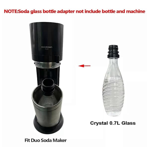 SodaStream Crystal 0,7 litran lasipullon pikaliitinsovitin [YJD]