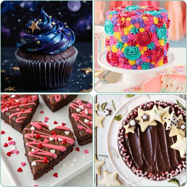 35-delers pepperkakeformer Julefondant pepperkakeformsett Silikonform Stjerner Minikakekutter Dispenser Stempel Fondantkakekutter Hjerte [YJD]