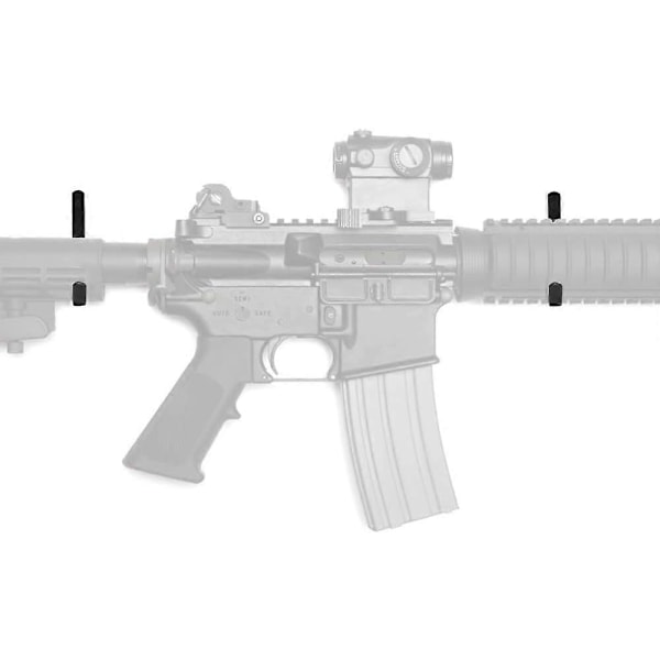 2 ST Gun Väggfäste Metall Gun Hängare, Hagelgevär Väggfäste Krokar Pistol Förvaring Displayhållare för Gevär, Bågskytte Båge (Svart)[YJD]