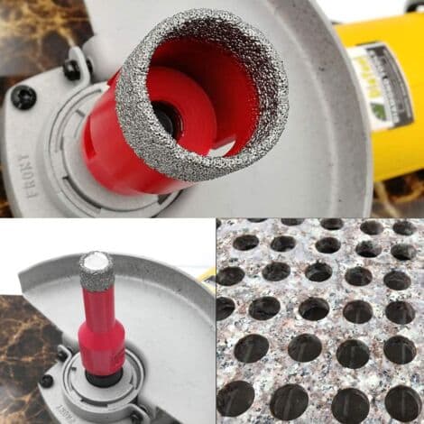 Sæt med 3 M14 diamantkerneborebits – Diametre 6/8/10mm – Længde 60mm – Til tørboring i fliser, marmor, granit[YJD]