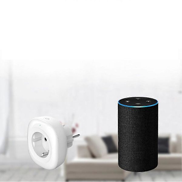 Zigbee Stikdåse Vægkontakt EU 16A Smart Adapter Strøm Overvågning Fjernbetjening Stemmestyring til Alexa Tuya[YJD] White