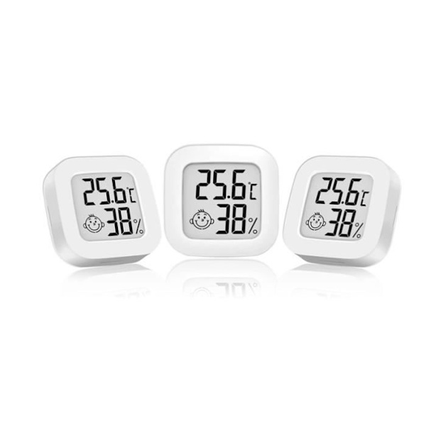 Termometer Hygrometer - Mini LCD - Indendørs - Rektangulær - Batteridrevet [YJD][YJD]
