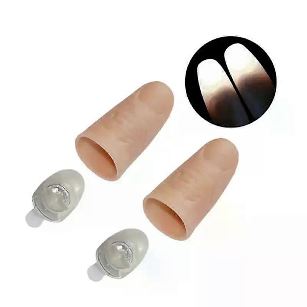 1/3/5 Par Tummar LED Lyser Upp Leksaker Barn Magiska Trick Rekvisita Roliga Blinkande Fingrar Fantastiska Glödande Leksaker Barn Självlysande Gåva[YJD] 02 1Pairs