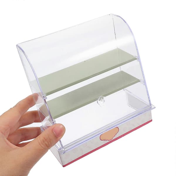Dockskåp Tårtvitrin för dekoration 2-set Miniatyr Bageri Displaymodell[YJD]