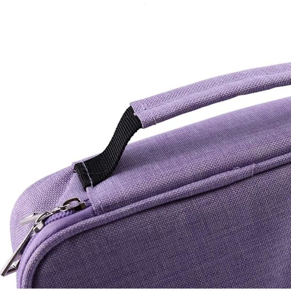 Stor kapacitet, pennfodral, ögonfodral, handhållna ögonfodral, pennfodral för skola och kontor, pennfodral för tonåringar och flickor, Lila Lila Purple