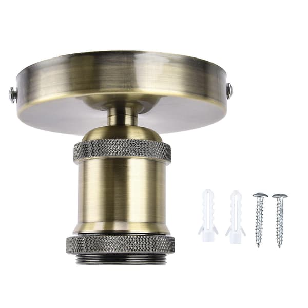 E27 Skruebase Antikk Messing Finish Lampeholder 100-240V Holdbar[YJD]