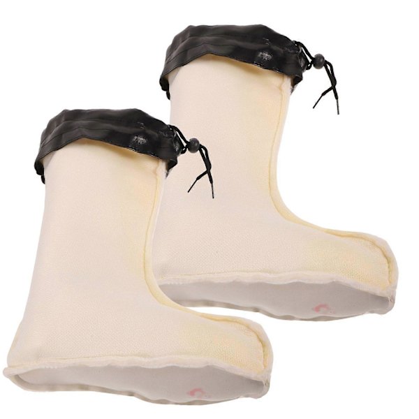 1 par regnstövelsfoder, bekväma stövelsfoder, tjocka stövelsfoderöverdrag, varma stövelsfoder [YJD] White 30.00X24.00X9.00CM