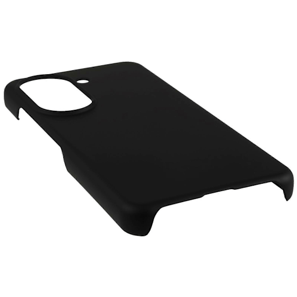 For Asus Zenfone 9 5G Glanset Gummibelagt Mobil Hverdagsdeksel Hard PC Støtsikker Beskyttelsesdeksel[HK] Black