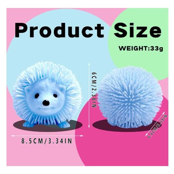 Set med 4 antistressbollar, lysande klämbollar, studsbollar, antistressbollar, sensoriska igelkottsbollar [YJD]