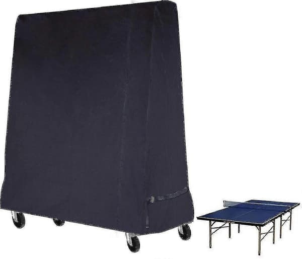Vattentätt Utomhus Bordtennisöverdrag, Kraftig Polyester med Repspänne, Svart[YJD]