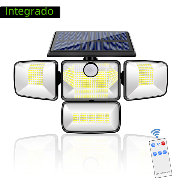 Oppgradert solsikkerhetslys med bevegelsessensor 253 LED flomlys IP65 vanntett med 3 lysmoduser Integraged style
