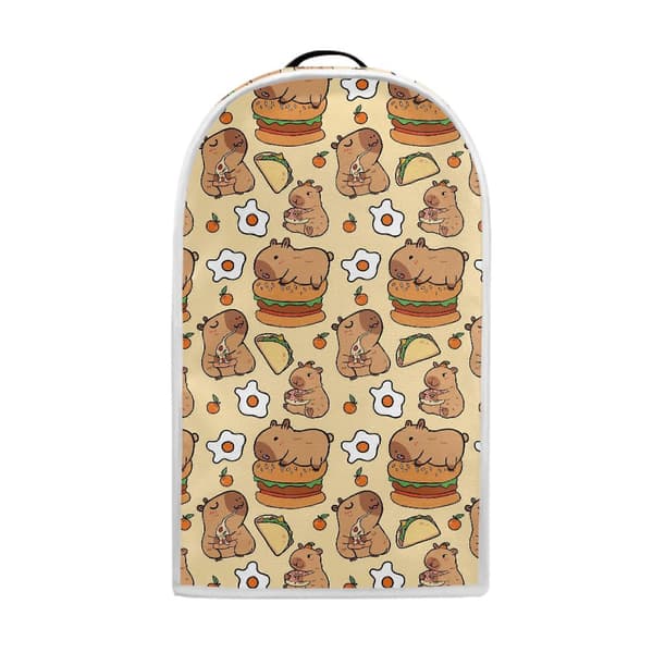 Capybar Burger Mönster Vikbart Mixeröverdrag för Köksbänk Polyester, Tvättbart, Multifunktionellt[YJD] Capybar Burger Pattern