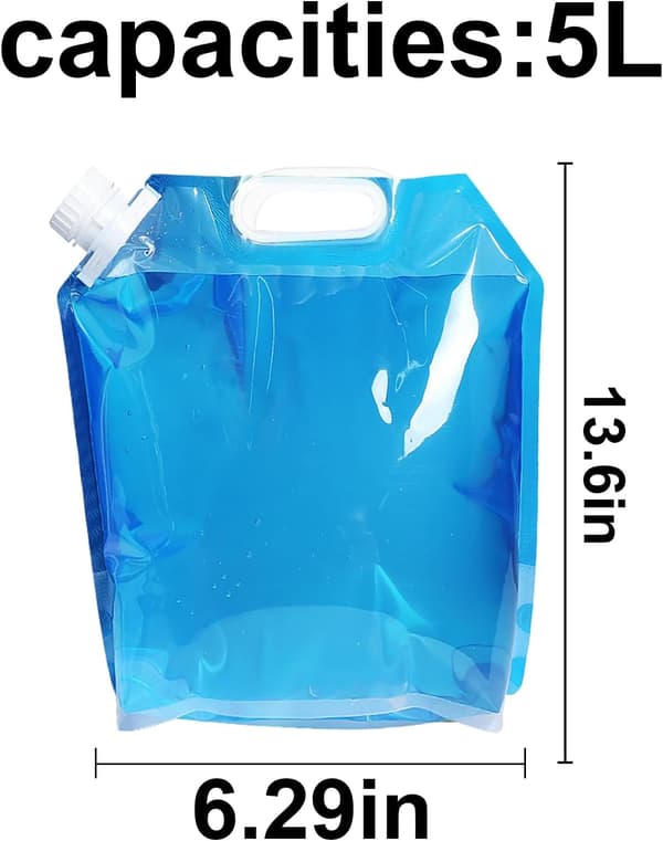 Hopfällbara vattenbehållare 4-pack med 2x 5L och 2x 10L kapacitet - Låsbart lock [YJD]