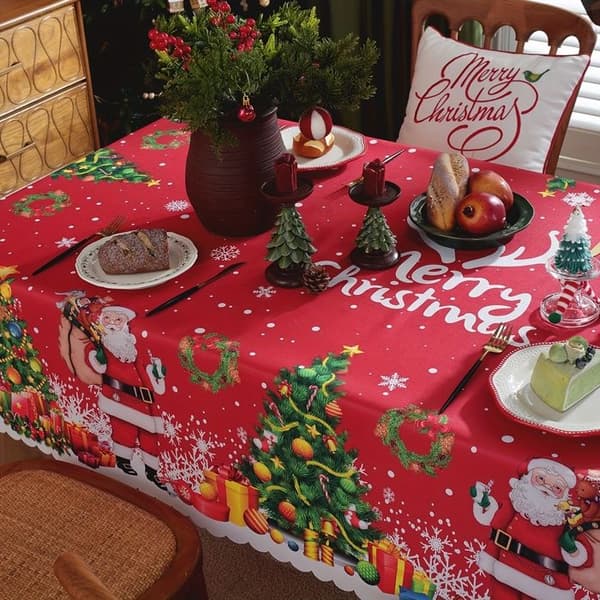 Julduk - Tecknad design - Röd - Polyester - 150x180 cm (YJD)