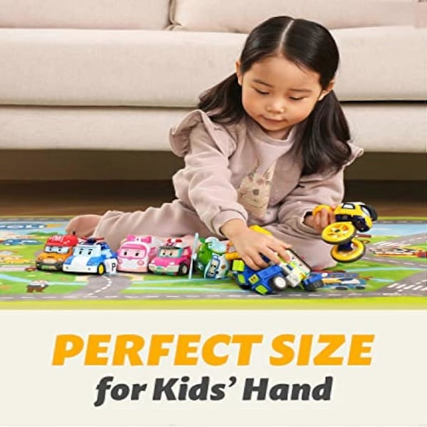 Robocar Poli Roy Transformerande Robot, 10 cm Transformerbar Actionleksaksfigur, Brandbils-Nödfordon Lekset, Jul Födelsedag Räddn[HK]