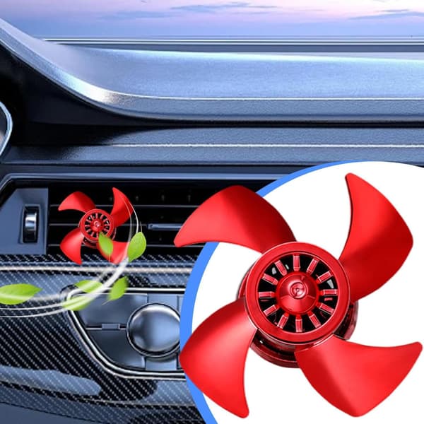 Bilduftfrisker, diffuser med stille og ventilator – til bilgitter – sommer, Valentinsdag og jul[YJD]