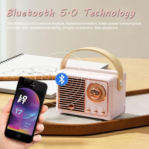 Retro trådløs Bluetooth-høyttaler Klassisk design[YJD]