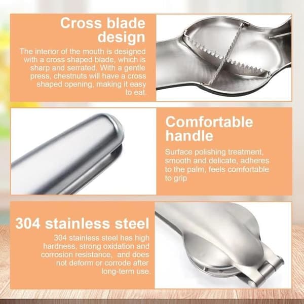 Kastanjeklype - Høy kvalitet - Rustfritt stål - Ergonomisk design - Multifunksjonell - Sklisikker
