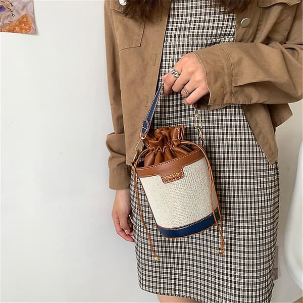 Casual Handvävda Väskor Retro Flap Rattan Halm Strand Tofs Kvinnor Messenger Väskor[YJD] A2