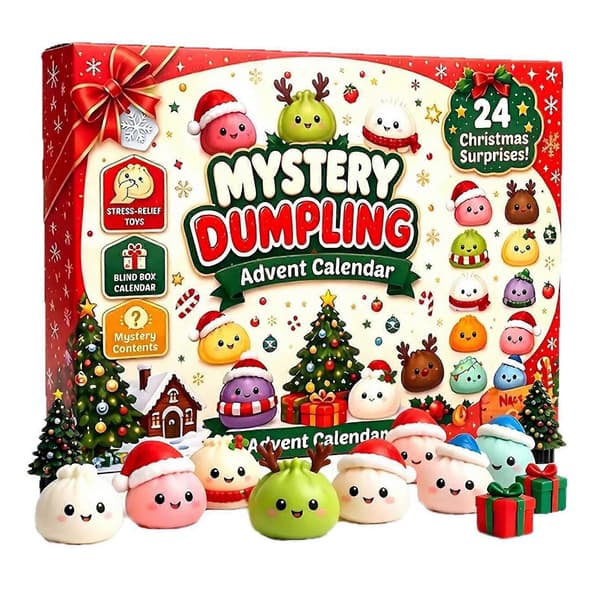 2026 Squishies Julekalender 24 Dage Nedtælling til Jul med Overraskende Dumpling Legetøj til Børnegaver [YJD] A