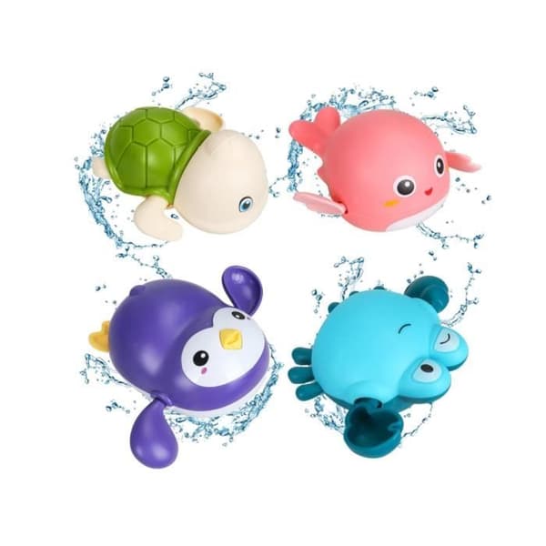 Badelegetøj - Baby - 4 Flydende Dyr - Materiale af Høj Kvalitet - Pædagogisk Legetøj - Ideel Gave[YJD] Multicolor