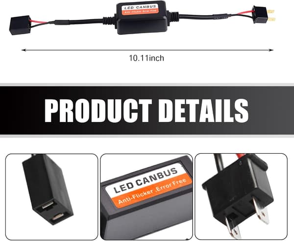 LED H7 Canbus feilfri adapter 2-pakning[YJD]