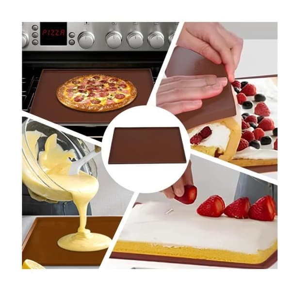Silikone bageunderlag - Schweiz - 2 stk. - Non-stick - Sammenfoldelig - 30,5 x 25,8 cm [YJD][YJD]