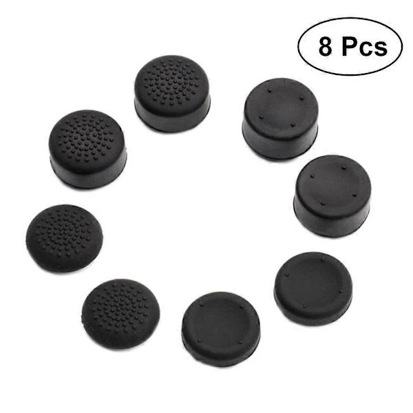 8 stk. silikone joystick-kapper til Switch-controllere [YJD] Black 8pcs