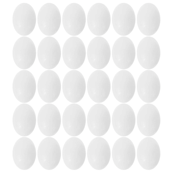 30 stk. Solide Plastduegg for å Lure Fugler til å Slutte å Legge Egg (YJD) White 3X2cm