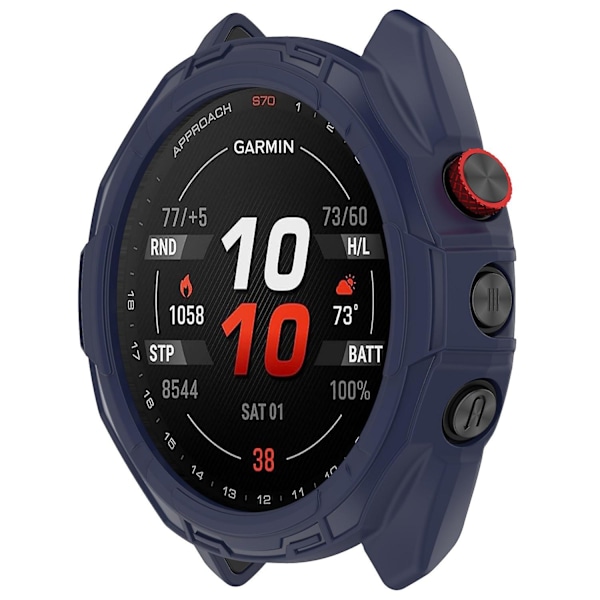 Beskyttende klokkeveske for Garmin Approach S70 47mm, ripebestandig TPU hul beskyttelse [HK] Style E Garmin Approach S70 47 Blue