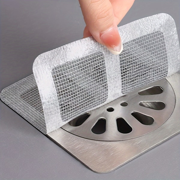 50 stk Engangs Bruserafløbs Hår Fangere - Effektiv Hår Stopper til Badeværelse Badekar, Gulvvasken Strainer Filter Mesh Stickers, Nem at (YJD) 【UPTO70%OFF】Gray//50pcs