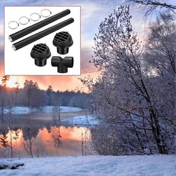 75 mm bilventilations-T-stycke med varmluftsutlopp och klämmor för VVS-system [YJD]