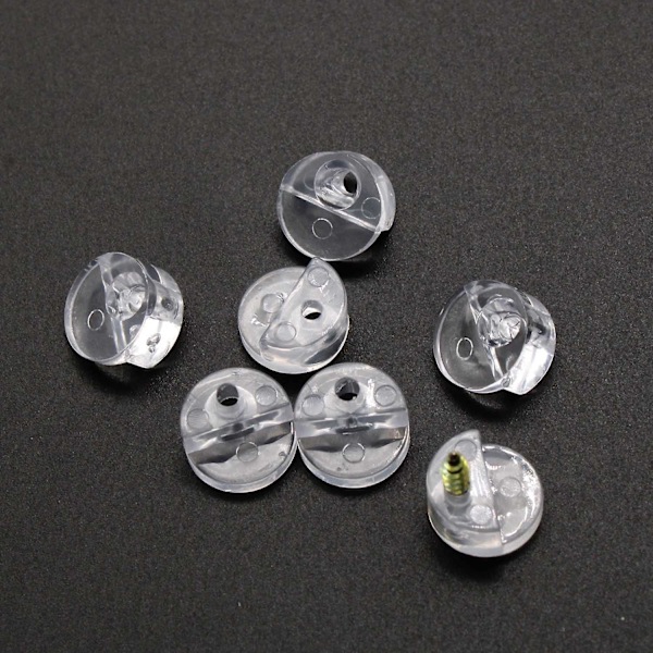 25 stk. Glasbeslagklemmer og 25 skruer Klar glasbeslag, til 3-4 mm glas, 13x13 mm (YJD)