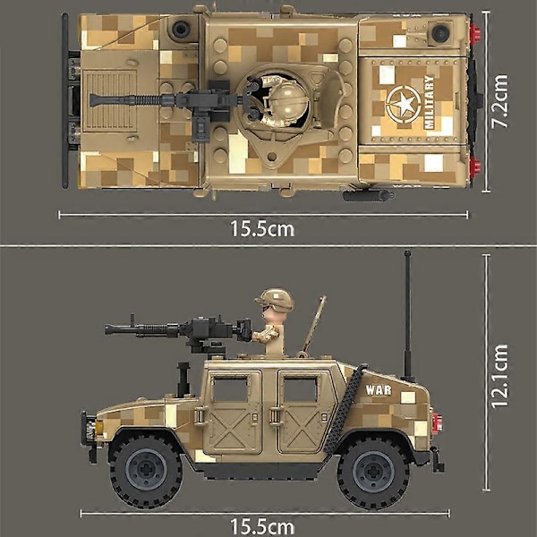 Militære Minifigur Byggeklodser 12 stykker med Våben Hummer Specialstyrker Børns Uddannelsesmæssige Legetøj_v (YJD) Package C