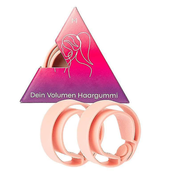 Volummi Hair Scrunchie, innovativ design för mer volym, starkt grepp och bekvämt att bära, skyddar håret, tillverkat i Tyskland (m, äkta svart)(gratis Sh