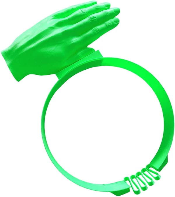 Håndformet solskjermhodebånd - Justerbart håndfritt skyggebånd for utendørs reisebruk | Lett polyesterblanding, fleksibel brem hodeplagg green left hand