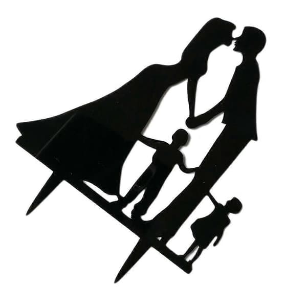 Bröllopstårtdekorationer med son och dotter för tårtdekoration akryl [YJD]