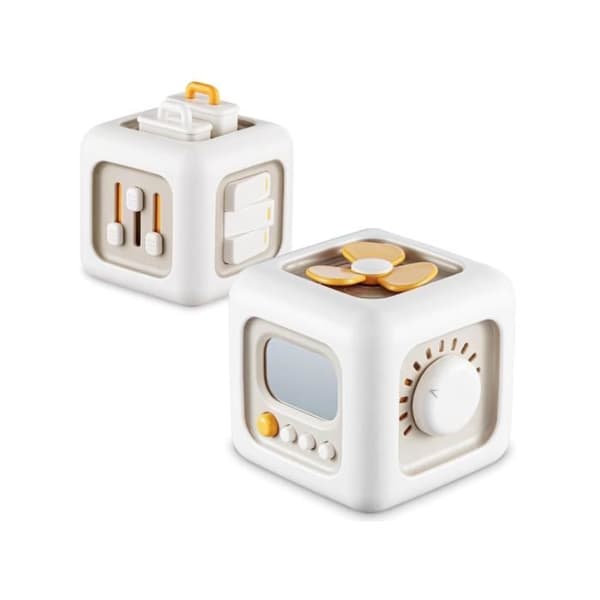 Baby Activity Cube Leksaker, Sensoriska Babyleksaker, 6-i-1 Leksaker för 12-24 Månader, Reseleksaker för 1-3 Åringar[YJD]