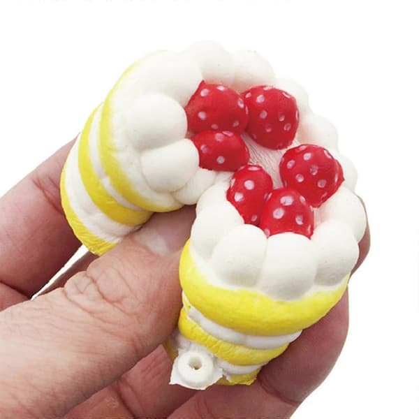 Simulerad Jordgubbstårta Fidget Squeeze Dekompressionsleksak För Stressreducering[YJD]