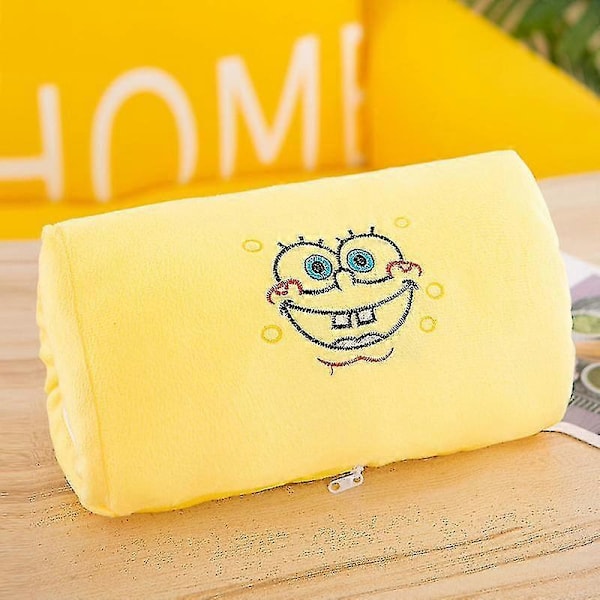 Mjuk Kramkudde Handvärmare Tecknad Fylld Plyschdocka Ryggkudde Prydnad För[YJD] SpongeBob