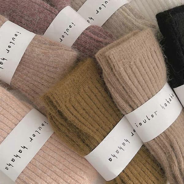 Lange Strømper Mode Cashmere Vinter Varme Fløjlsstrømper Tykke Striber Lange Strømper Termiske Midt Rør Strømper Til Kvinder[YJD] One Size