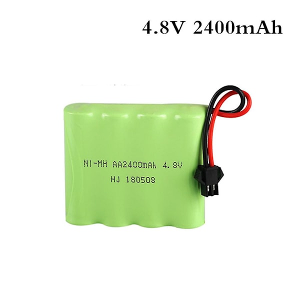 4,8V Genopladelige Batteripakker 4,8V 2400mAh Kompatibel Rc Legetøj Elektrisk Belysning Sikkerhed Aa Ni-mh Batteri Kompatibel Fjernbetjening Legetøj Biler (YJD) Red