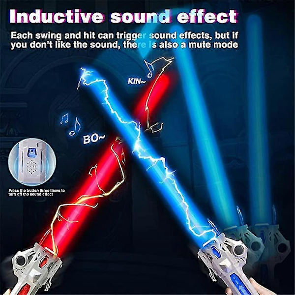 Lyssværd, 7 Farve Starwars Lyssværd med Fx Lyd [YJD]