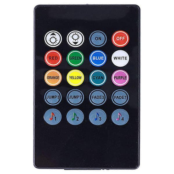 Flerfarget bilinteriør atmosfære neonlys lamper stripe 12 LED trådløs IR[YJD] Black